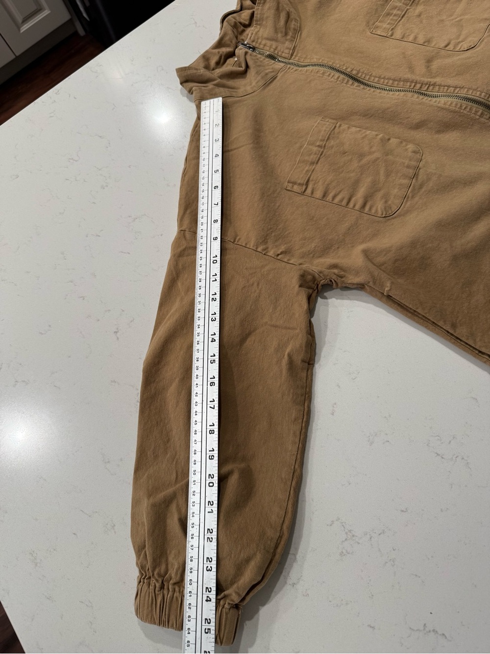 12th Tribe Tan Utility Zip-Front Women's Oversized Jacket. Size XS - Picture 8 of 10